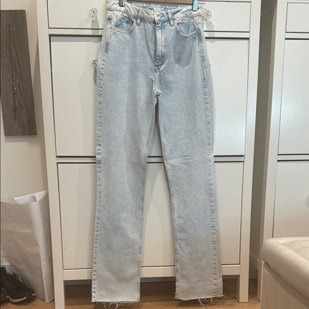 Zara Light Blue Women's Slim Flare Jeans Size 4
